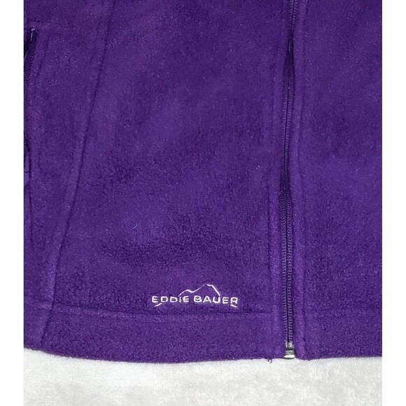 Eddie Bauer XL Purple Fleece Jacket – Full Zip, Pockets, Holland Embroidery - Picture 4 of 15